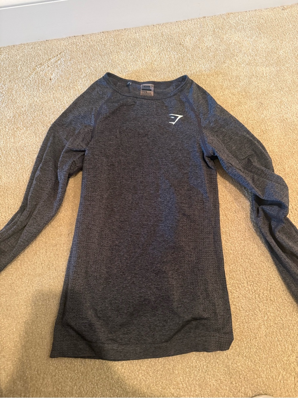 Gymshark Charcoal Seamless Long Sleeve Performance Top